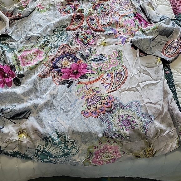 Good Vibes Soft Surroundings Paisley Tunic Sz 2xl - Picture 7 of 10